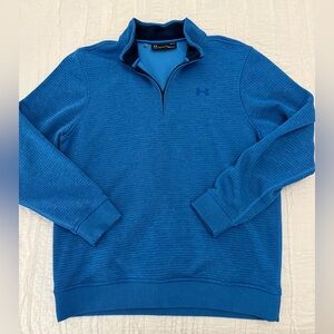 Under Armour Men's Quartet Zip Up pullover in Vibrant Blue